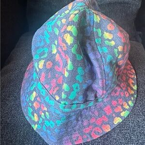 NWT Bucket Hat, Neon animal print